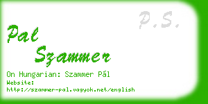 pal szammer business card