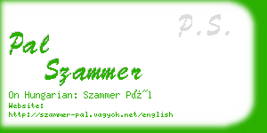 pal szammer business card